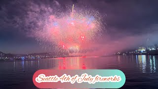 4th of July fireworks Seattle Washington  2024 U S [upl. by Aleet]