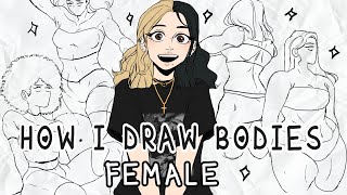 How I Draw Bodies Tutorial  Female Anatomy Drawing Anatomy Tutorial Drawing [upl. by Anders]