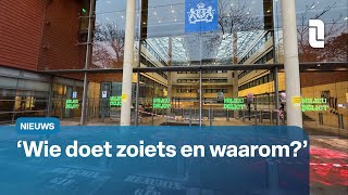 Activisten bekladden gebouw Rijkswaterstaat  L1 Nieuws [upl. by Jessee]