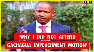 Babu Owino explains his ABSENCE in Parliament during Gachagua impeachment motion debate amp voting [upl. by Cnahc411]