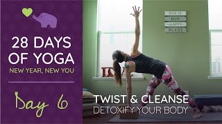 YOGA to DETOXIFY YOUR BODY  Yoga to Cleanse your Body Day 6 [upl. by Akinwahs]