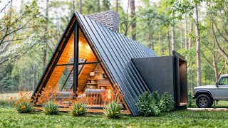 Escape to This Stunning AFrame Cabin in the Woods  Cozy and Modern Design [upl. by Tnahsin823]