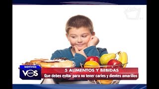 Alimentos y bebidas que debés evitar para no tener caries ni manchar tus dientes [upl. by Garris978]