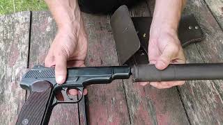 Автоматический Пистолет Бесшумный АПБ 6П13 АО44  Silenced verison of a Stechkin automatic pistol [upl. by Notnil577]