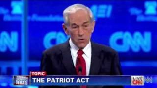 Patriot Act Debate Ron Paul vs Gingrich [upl. by Romito]