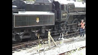 Derailment at Grosmont of Standard loco just north of stationnymr train yorkstation whitby [upl. by Lamag410]