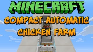 Compact Automatic Chicken Farm Minecraft Tutorial [upl. by Kristos]