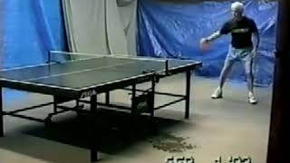 Backhand topspins using Popovich grip from 2003 [upl. by Jemmy]