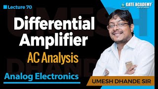 Differential Amplifier  AC Analysis  Analog Electronics [upl. by Oeram]