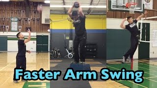 Develop a FASTER ARM SWING  How to SPIKE a Volleyball Tutorial [upl. by Neelik]