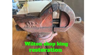 Wilton shop king Bench vise restoration From broken to show piece [upl. by Kalfas112]