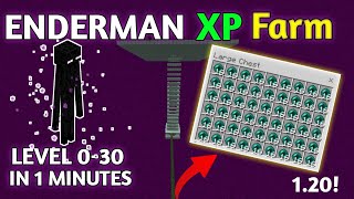 Minecraft Best Enderman XP Farm Bedrock 120 Tutorial  Easy Super Fast XP Farm [upl. by Eitsirc956]