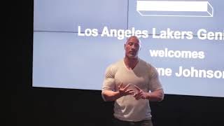 Dwayne quotThe Rockquot Johnson  motivational speech with LA lakersMotivational Legends [upl. by Anaeel]