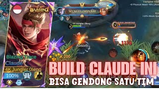 BUILD CLAUDE INI BISA GENDONG SATU TIM  GAMEPLAY MOBILE LEGENDS [upl. by Airotkiv]