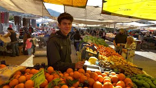 Fethiyes Saturday Market in February Turkey [upl. by Ylil]