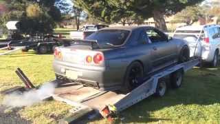 1000HP R34GTR Cold Start Up amp Unload from Trailer CRAZY [upl. by Spevek]