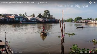 Vietnam  Rural life in Binh Minh  Vinh Long Province [upl. by Cybill]