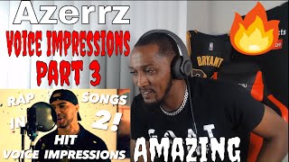 Azerrz Hit Rap Songs in Voice Impressions 3 ft Polo G Dababy Lil Nas X Pooh Shiesty REACTION [upl. by Zoi34]