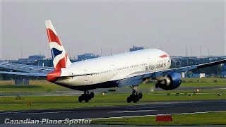 British Airways 777200 Landing at Toronto Pearson Intl Airport [upl. by Mlohsihc120]