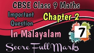 Class 9 Maths Chapter 2 Polynomials Important Question In MalayalamCBSE Classes By Grace Jose [upl. by Wera]