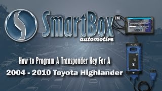 How to Program a Transponder Key to a 2004  2010 Toyota Highlander [upl. by Salvidor]