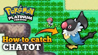 How To Catch Chatot In Pokemon Platinum  Chatot Location [upl. by Engud]