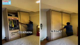 FindOut Wardrobe Sliding Door Repair in Singapore  Tasfia Door Repair [upl. by Adnolehs]