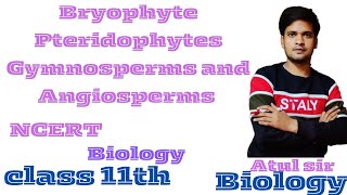 Bryophyte Pteridophytes Gymnosperms and Angiosperms NCERT biology Class 11th By Atul sir [upl. by Sone]