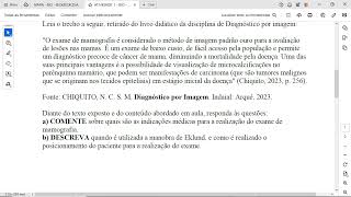 a COMENTE sobre quais são as indicações médicas para a realização do exame de mamografia [upl. by Lissner]