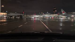 Airside Driving YVR busy evening departures 4K 787 777 [upl. by Uriia]