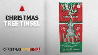 Most Popular Christmas Tree Tinsel BRITE STAR Silver 18Inch Icicle Tinsel  2000 Strands [upl. by Ecinert]