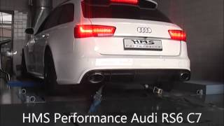 Soundfile HMS Performance Audi RS6 C7 2013 mit Downpipe und Klappenabgasanlage [upl. by Teerprah357]