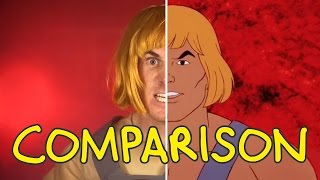 HeMan Live Action Intro  Homemade Side by Side Comparison [upl. by Ednalrym]