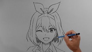 Easy anime drawing  how to draw YOTSUBA NAKANO easy stepbystep [upl. by Ailemak]