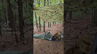 Calm Before The Storm Rainy Bivy Camp camping outdoors bushcraft raincamping [upl. by Arvy475]