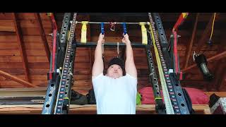 Ironmind Eagleloop pull ups middle amp ring fingers x 15 [upl. by Adahsar]