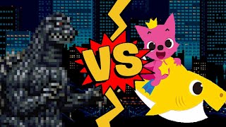 MUGEN Battles  Godzilla vs Pinkfong [upl. by Irb]