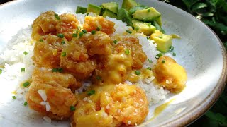 Camarones apanados bañados con salsa de mango y chipotle [upl. by Onaicram]