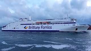 Brittany Ferries Santona Arriving In Portsmouth UK [upl. by Alistair]