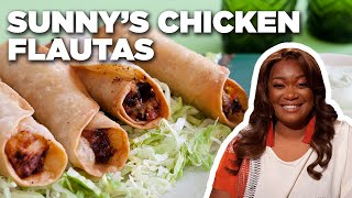 Sunny Andersons Chicken Flautas with Avocado Cream  Cooking for Real  Food Network [upl. by Herr]