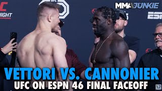 Marvin Vettori Jared Cannonier Exchange Words at Final Faceoff  UFC on ESPN 46 [upl. by Atsed59]