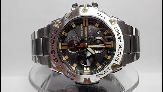 Casio GShock GSTB100D1A9 Smart Bluetooth Solar watch video 2018 [upl. by Nylqcaj]