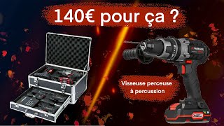 Review et test visseuse perceuse à percussion performance Parkside PSBSAP 20Li B2 avis [upl. by Angele]