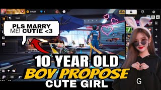 Finally Cute Boy Propose Cute Girl Youtuber 💞 Funniest Prank 😂  Garena Free Fire [upl. by Inessa385]