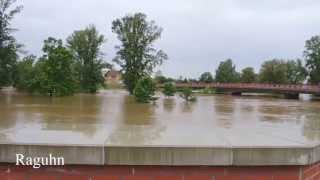 Hochwasser 2013  2 Juni  Raguhn Jeßnitz Dessau Aken [upl. by Neivad]