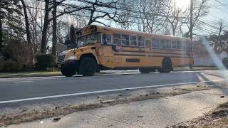 PatchogueMedford Schools  Montuak area  bus leaving Barton primary school in patchogue NY [upl. by Alemat]