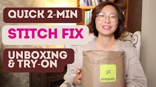 Quick 2Minute Stitch Fix Unboxing amp TryOn  5 Items Reviewed [upl. by Leay]