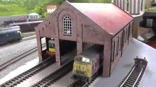 Part 2 Scale model scenery 3 lane engine shed build [upl. by Drol]