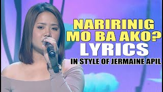 NARIRINIG MO BA AKO LYRICS IN STYLE OF JERMAINE APIL CONTEST PIECE contest vocal lyrics opm [upl. by Thanasi348]