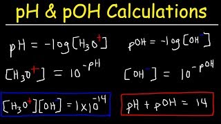 pH pOH H3O OH Kw Ka Kb pKa and pKb Basic Calculations Acids and Bases Chemistry Problems [upl. by Ueihttam703]